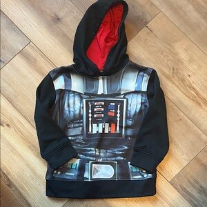 Star Wars Kids Size Small Black and Red Graphic Hoodie Dark side